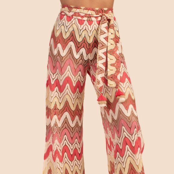 Trina Turk Palasides Cover Up Pants in White Geranium NWT - Picture 5 of 13